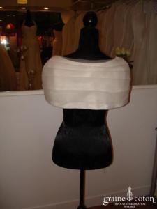 Matrimonia - Étole courte en organza plissé