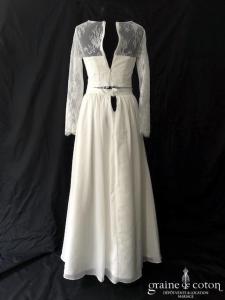 Création - Jupe et crop top en mousseline et dentelle