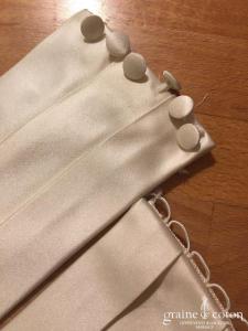 Galvan Sposa - Ceinture en satin ivoire à plis plats