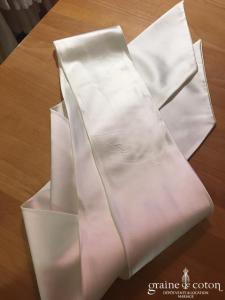 Galvan Sposa - Ceinture en satin ivoire à nouer