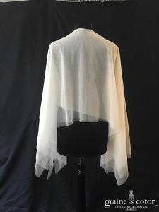 Étole triple en tulle souple ivoire