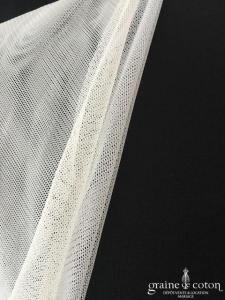 Étole triple en tulle souple ivoire