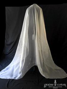 Voile long carré de 1m80 en organza de soie