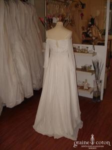 Cosmobella - Robe ivoire fluide taille empire