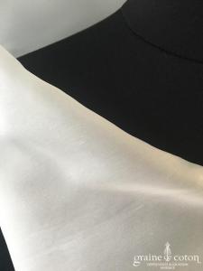 Galvan Sposa - Étole carrée en double organza de soie ivoire