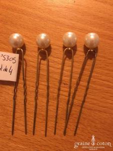 Pics perles à cheveux - Lot de 4
