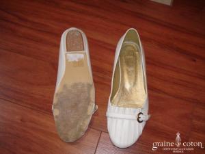 Jumelles - Ballerines en cuir blanches