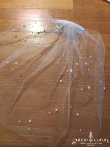 Voilette en tulle et perles