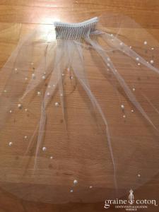 Voilette en tulle et perles
