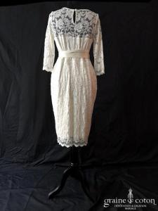 Séraphine - Robe courte en dentelle ivoire