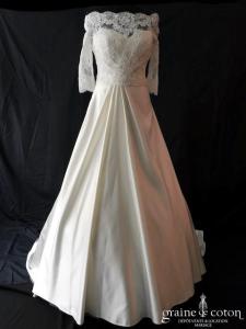 Nana Couture - Robe bustier en satin et boléro dentelle