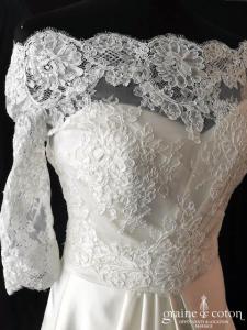 Nana Couture - Robe bustier en satin et boléro dentelle