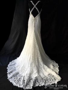 Kenneth Winston - Robe sirène en dentelle et strass