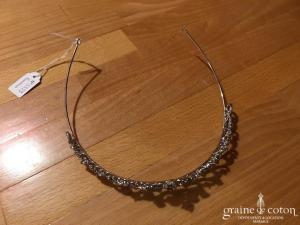 Pronovias - Diadème argenté avec strass