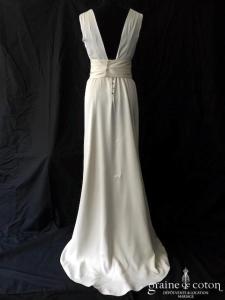 Elise Hameau - Création en crêpe de soie ivoire