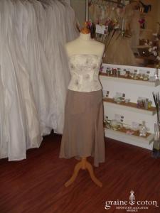 Linéa Raffaëlli - Tailleur en lin chocolat