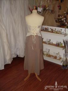 Linéa Raffaëlli - Tailleur en lin chocolat