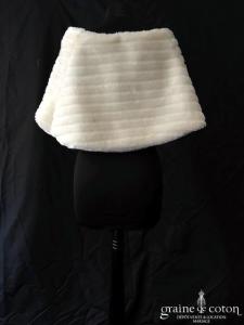 Bianco Evento - Boléro / étole /cape en fausse fourrure ivoire