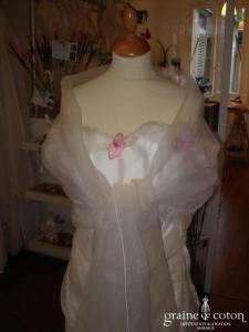 Étole en organza ivoire