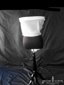 Création - Étole en mousseline fluide ivoire clair