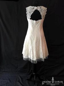 Linea Raffaëlli - Robe courte en dentelle ivoire