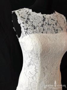 Linea Raffaëlli - Robe courte en dentelle ivoire