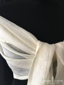 Jean Jacques Rogers - Étole longue en lin ivoire