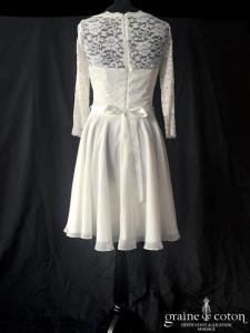 Swing - Robe courte en mousseline et dentelle