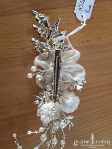 Bianco Evento - Peigne / coiffe fleurs perles et strass