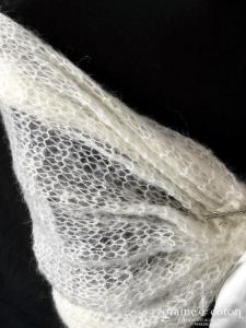 Création - Étole / cape en laine ivoire