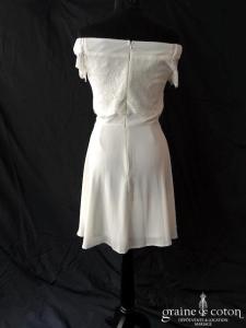 Elise Ryan - Robe courte en dentelle et crêpe