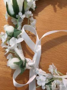Création - Couronne de fleurs blanches