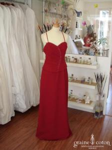 Grand soir - Robe du soir fluide rouge foncé
