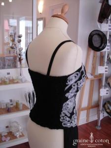 Fashion New York - Ensemble pantalon fluide et bustier noir