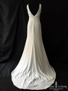 Metropolitan by Eleni Elias - Robe en crêpe fluide ivoire clair