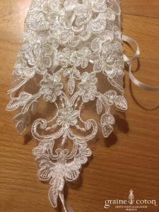 Poirier - Mitaines en dentelle ivoire