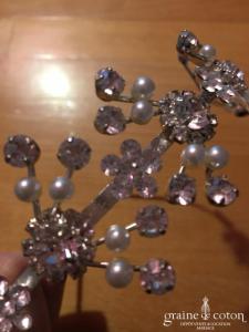 Création - Headband serre tête en strass et perles