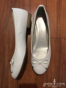 Marco Tozzi - Ballerines en cuir blanc