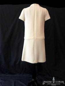 Cacharel - Robe courte en laine vierge ivoire