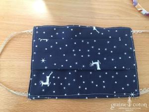 Création Graine de coton - Masque enfant fait main en coton et dentelle à plis triple épaisseur et poche à filtre