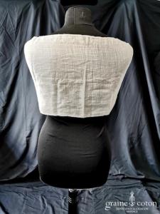 Création - Écharpe en soie et guipure ivoire