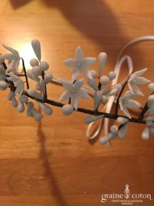 Lizeron - Hermine couronne de fleurs ivoires