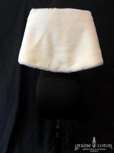 Cymbeline - Cape en fausse fourrure ivoire