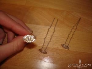 Pics à chignons strass - Lot de 3