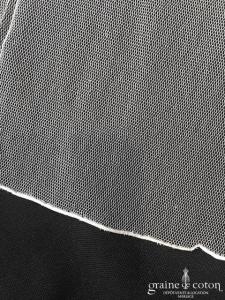 Delphine Manivet - Voile long de 3 mètres en tulle de soie ivoire