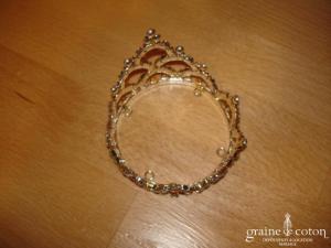 Diadème strass à chignon