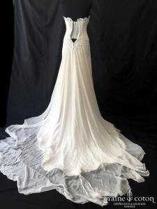 Nathalie Ettedgui - Création en guipure et mousseline de soie ivoire