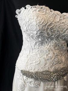 Nathalie Ettedgui - Création en guipure et mousseline de soie ivoire