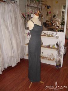 Corps sage - Robe longue en jersey gris