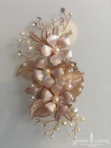 Création - Pince strass fleurs